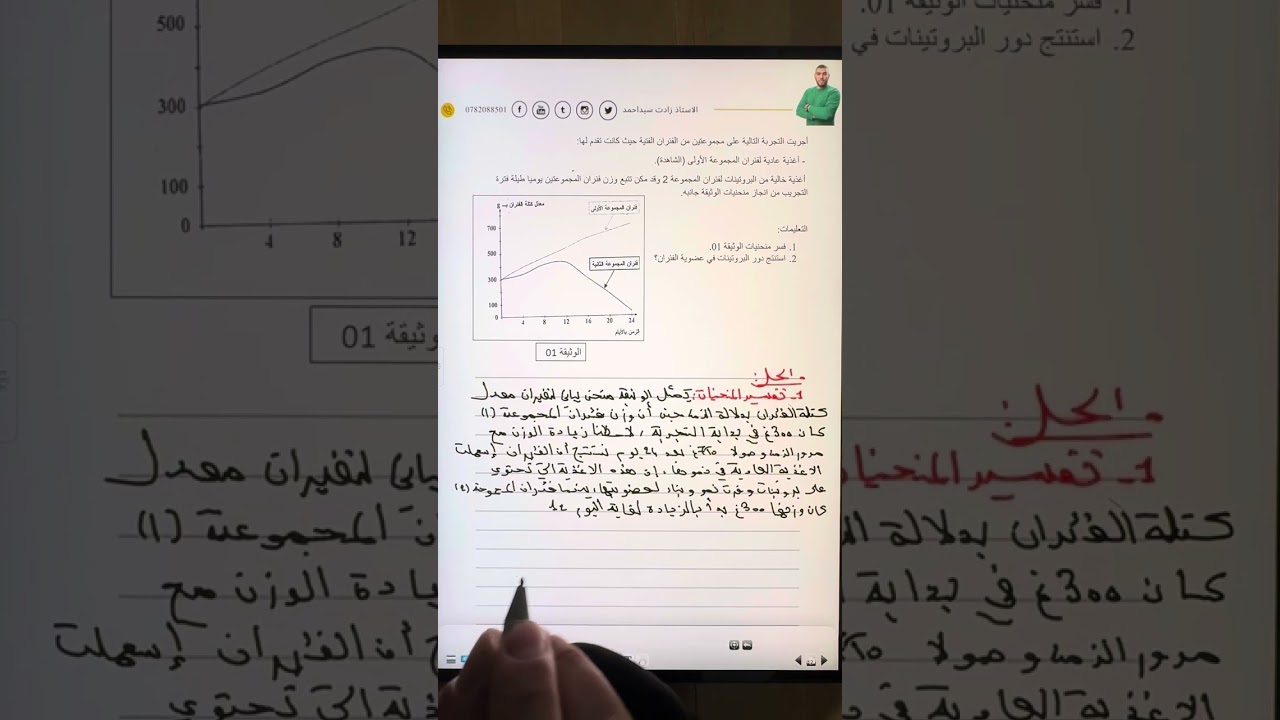 تمرين جيد حول دور الاغذية في الجسم للرابعة متوسطة