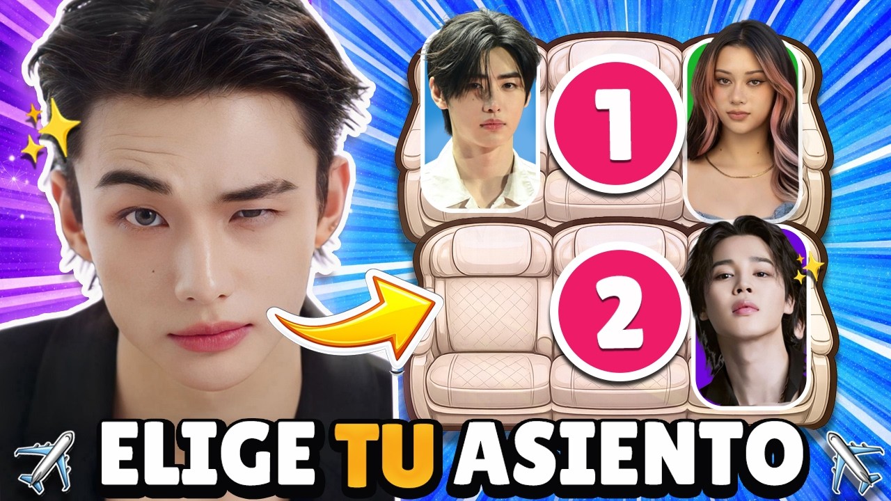 Elige tu asiento ✈️ | Viaje con Idols del K-pop (Juego de elecciones)