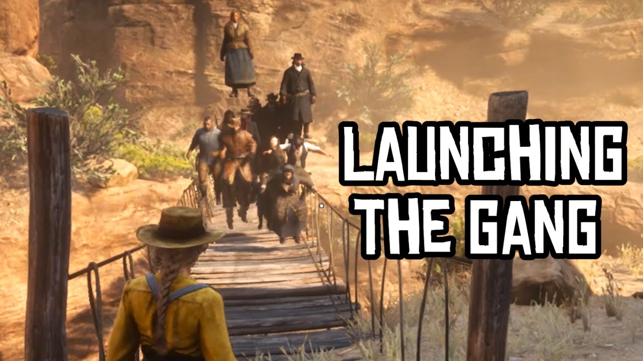 Launching the gang with bridge glitch RDR2 rdr2 