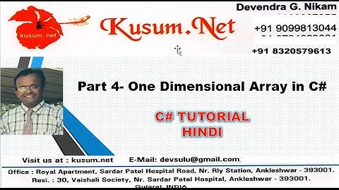 PART 4-ONE DIMENSIONAL ARRAY IN C#, ASP.NET MVC, WEB API, BOOTSTRAP,JQUERY