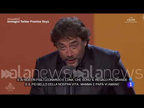Premi Goya, la dedica di Javer Bardem a Penélope Cruz