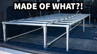 Building A Vanlife Slider Bed With A Unique Material!