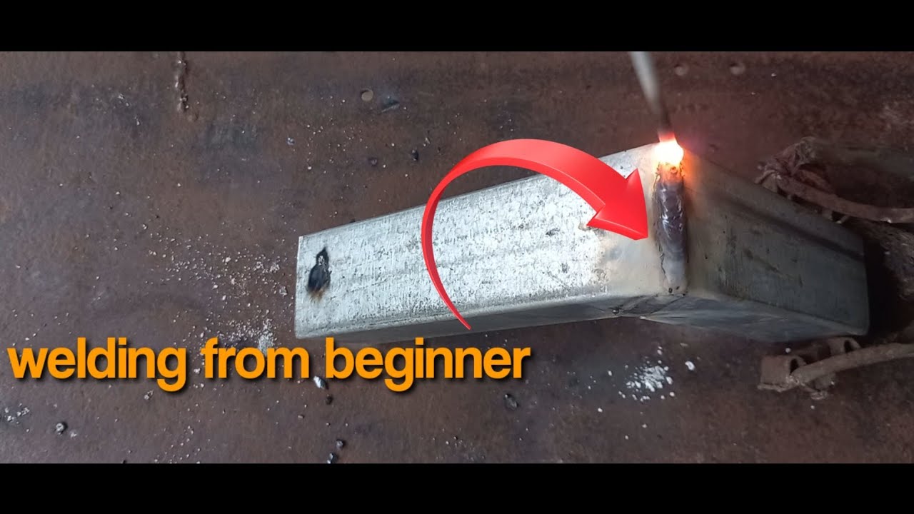 weld 90 degree angle thin galvanized iron from beginners