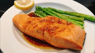 Cá Hồi áp chảo Măng Tây sốt Chanh Vàng #cáhồi #cáhồiápchảo #cahoi