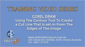Using the Contour tool in Corel to create cut lines in-set from the edge of the image