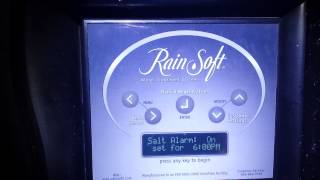 Rainsoft ec4 salt alarm  on off