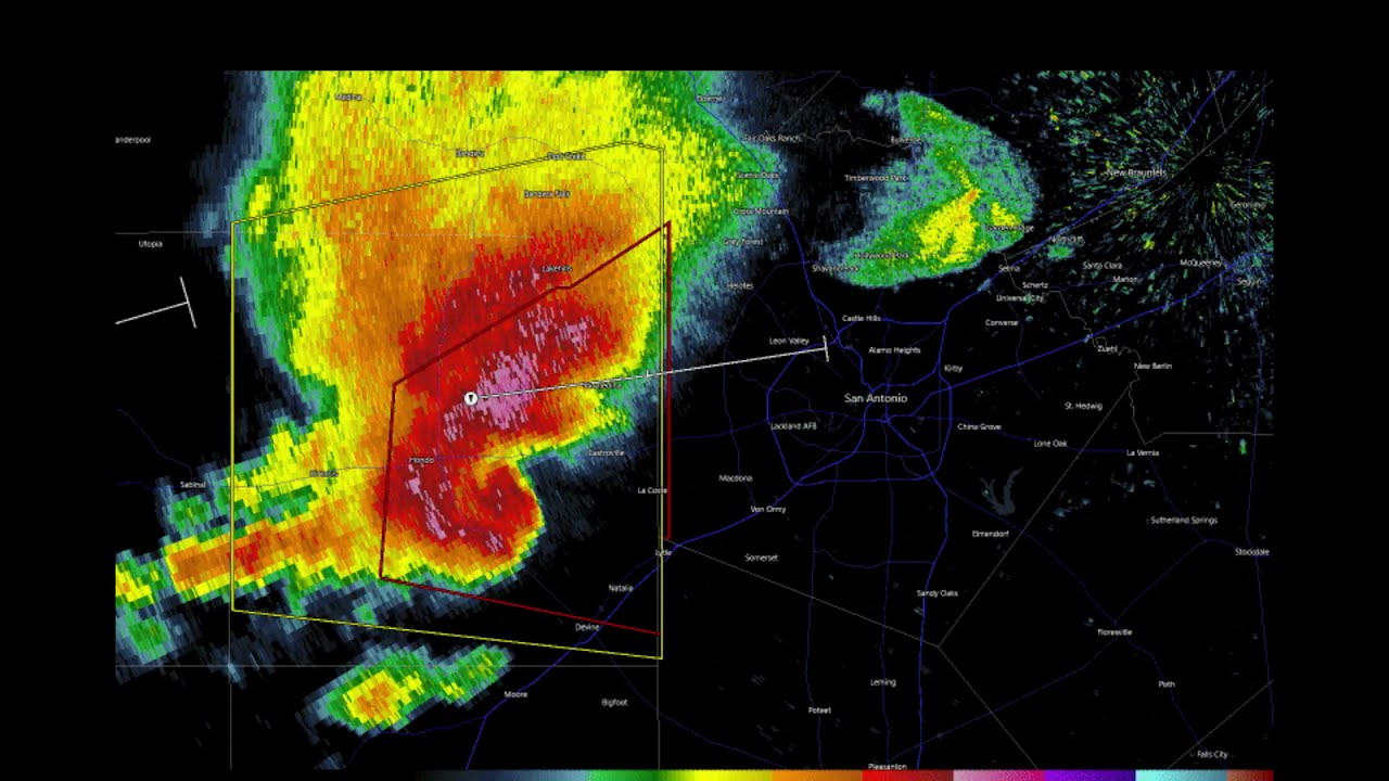 4/28/2021 Tornado Warning San Antonio / Radar Imagery YouTube