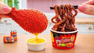 Best Miniature Cooking 🍜 Colorful Cheetos Chicken Fries & Spicy Buldak Noodles 🍗 | Mini Yummy