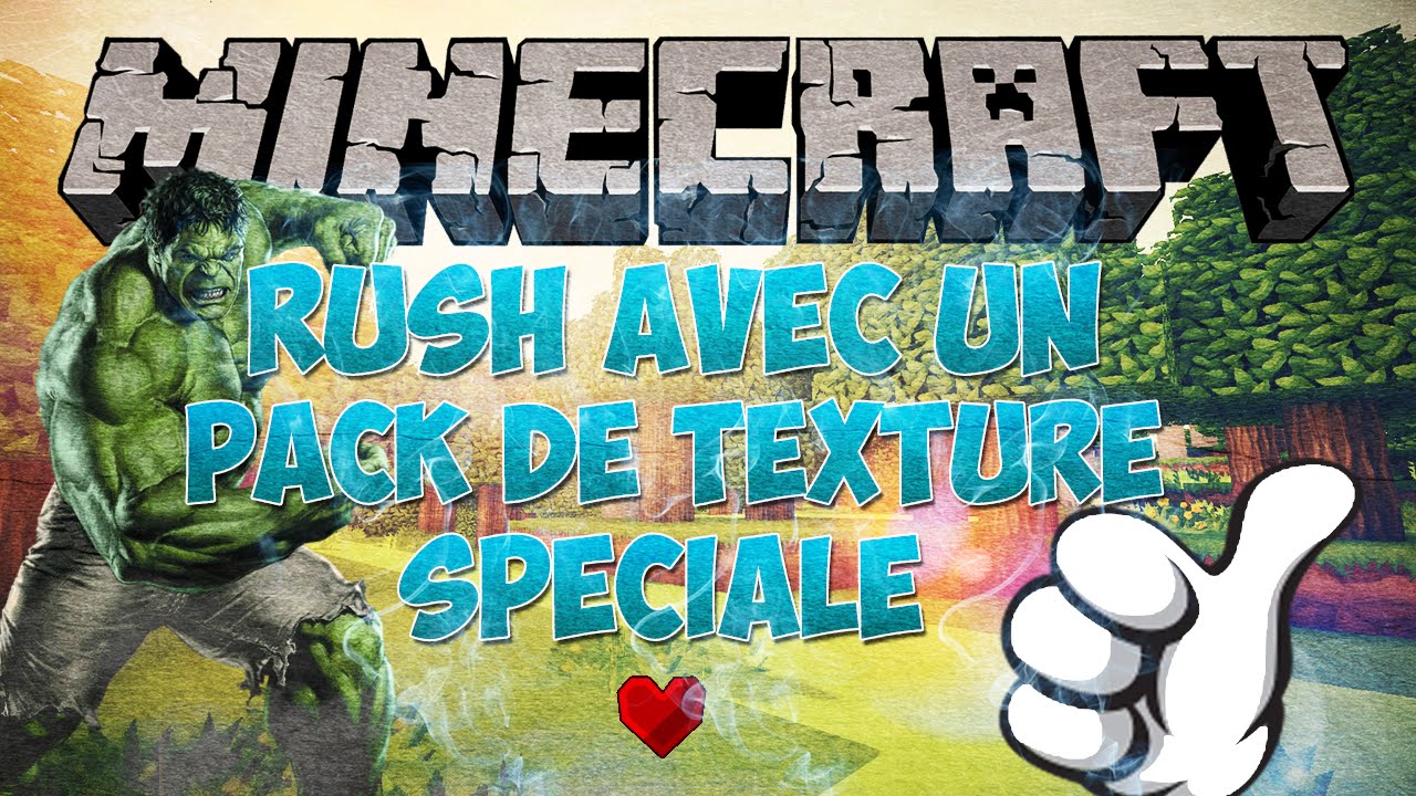 MINECRAFT - Rush avec un pack de texture spéciale - YouTube