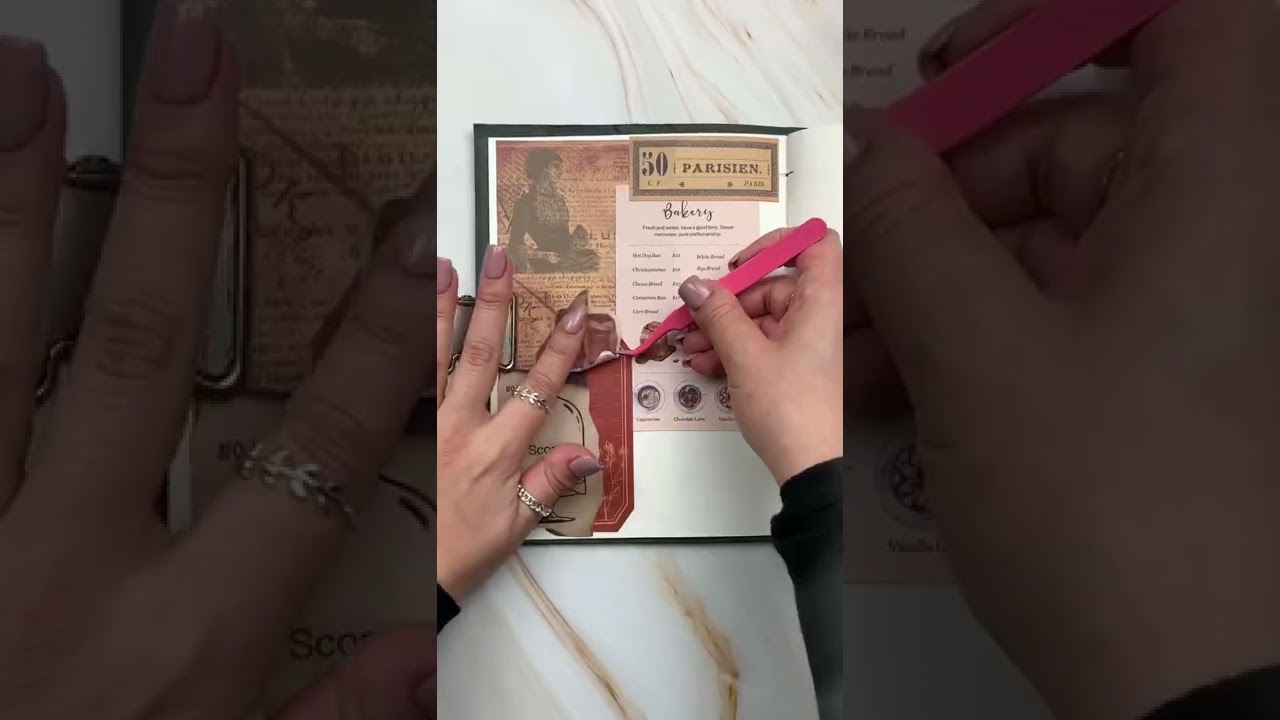 Art Journal ASMR | Bakery 🥯 | Journal With Me 