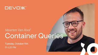 Container Queries: The next step towards a truly modular CSS, a talk by Maarten Net Worth