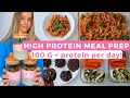 Healthy  high protein meal prep  100g protein per day