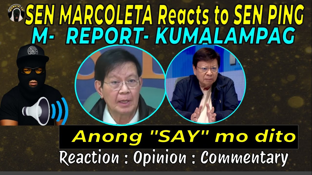 SEN MARCOLETA  INTERVIEW : " MINORITY REPORT" MALALIM NA DAHILAN?:  LIVE  Reaction