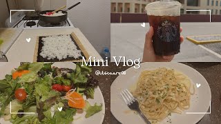 Mini vlog | Preparing sushi with few ingredients | Playing "Boomerang fu" with my sister