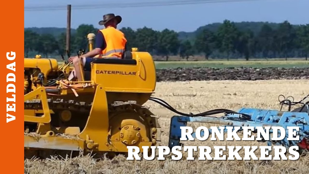 Ronkende rupstrekkers en County’s op velddag van Stichting Polderpioniers