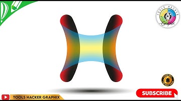 H 3D Logo in Corel Draw | Tools Hacker Graphix