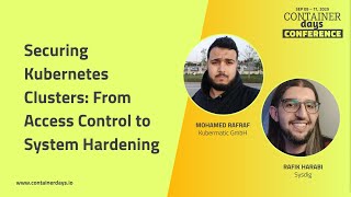 Securing Kubernetes Clusters: From Access Control to System Hardening