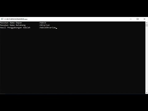 Bahasa Pemrogram C ++ | Penggunaaan STRCAT | OPERASI STRING