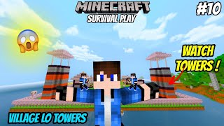 Twin Towers In Cherry City Guyess 💙💙 #minecraft survival play Ep10 #5kin2023