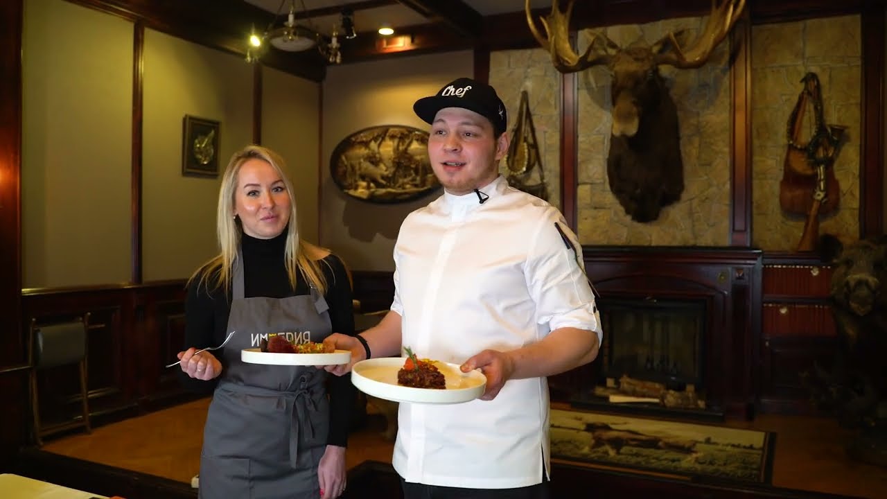 Рецепт стейка из оленины и тартар из оленины и трюфельным голландским соусом