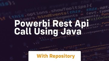 Powerbi rest api call using java