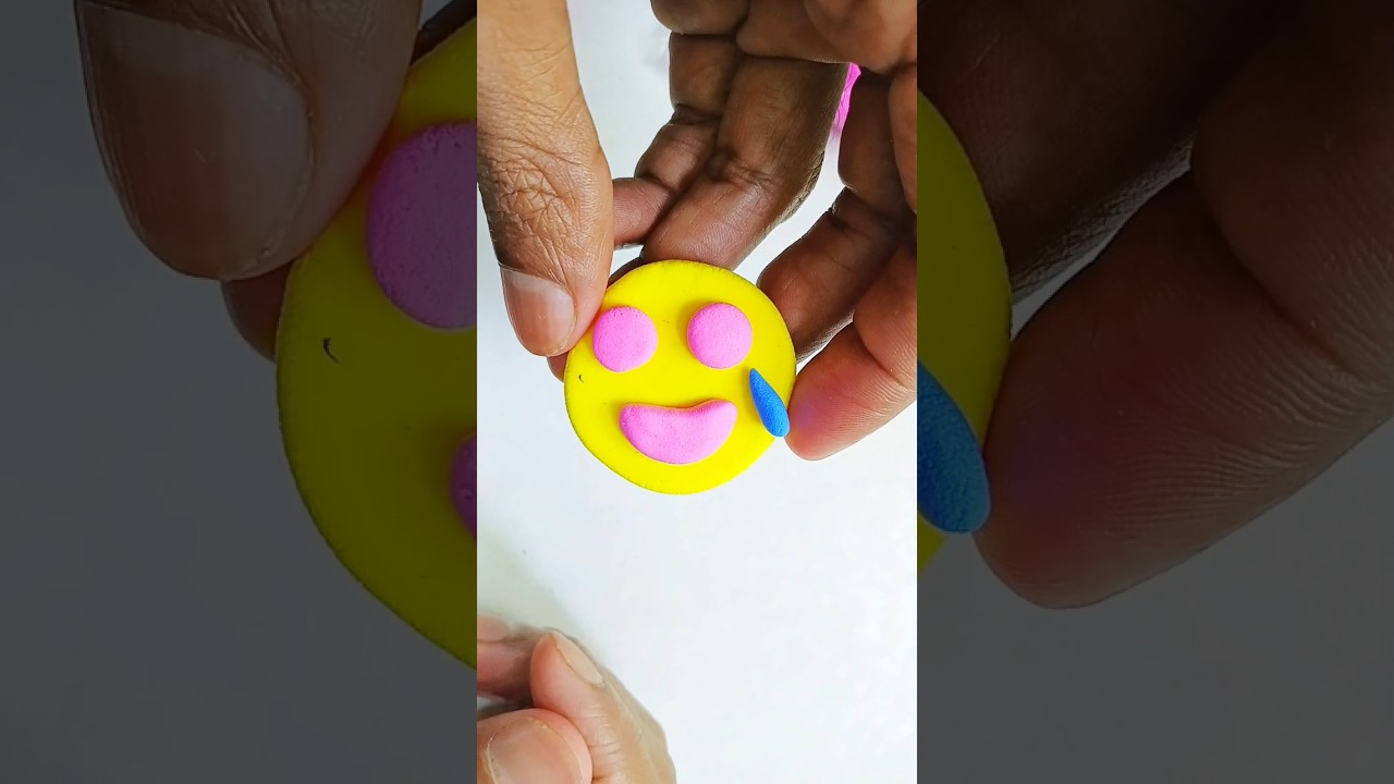 How to Make a Cute Clay Laughing Emoji 😂 | Easy DIY Clay Emoji