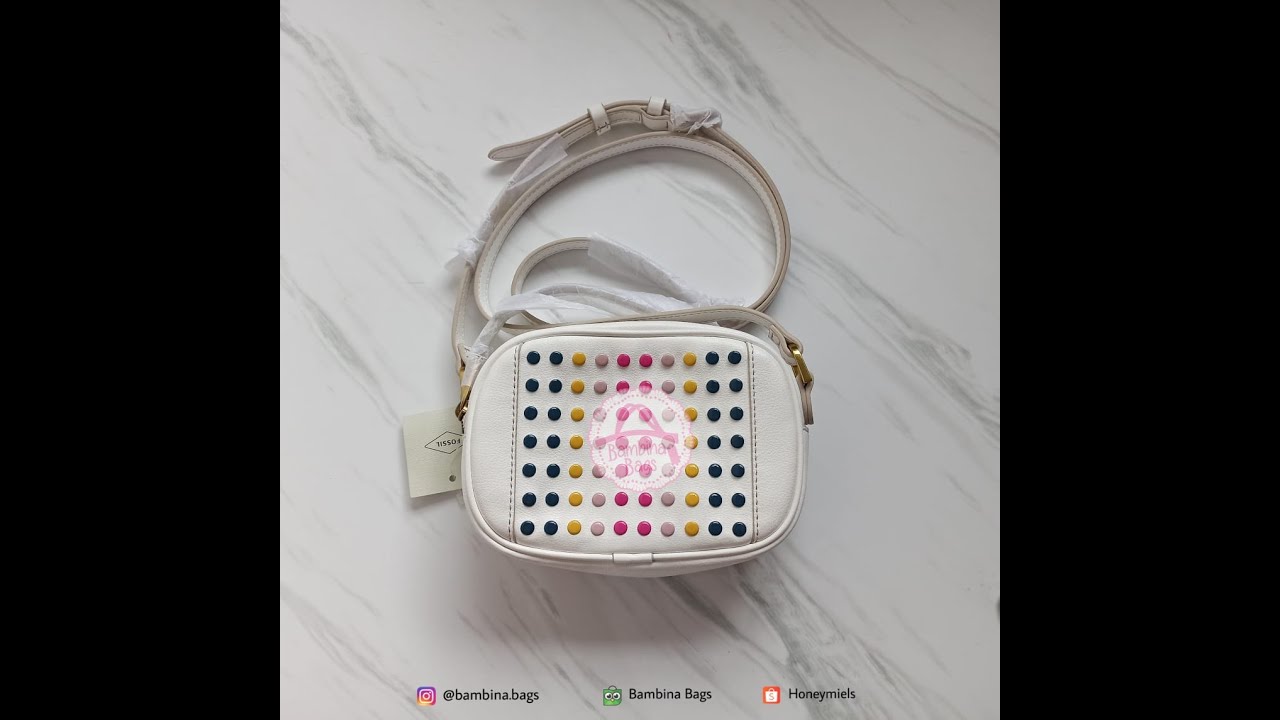 Fossil Maisie Camera Bag Dot White
