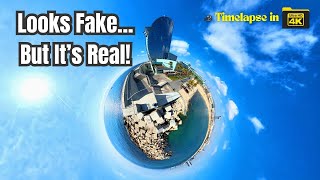 Clouds Over Barcelona's Skyline – Timelapse from the Port [4K] screenshot 5