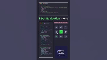 9 DOT Navigation Menu 🪄🔥Using Html,Css,Js #shorts #coding #html #css #menubar