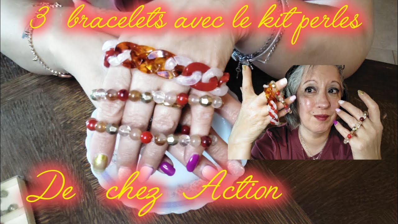 BIJOUX  FANTAISIES  AVEC  UN KIT DE  CHEZ  ACTION  a  0,69CTS #creative #perles 