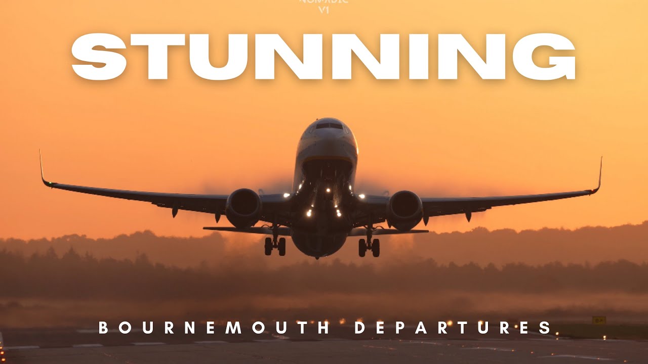 Bournemouth airport Morning departures at sunrise!