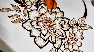 Stylish floral mehndi design || Flowers mehndi design || New mahandi designs || simple mehndi design