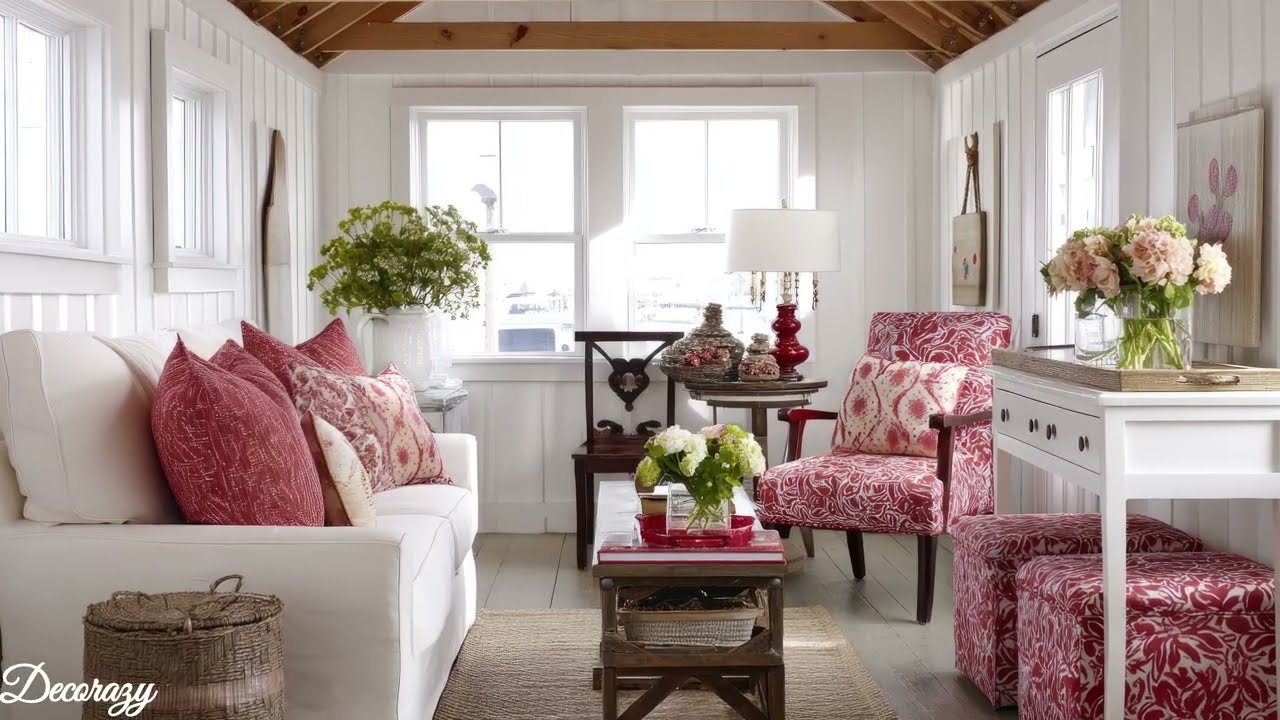Small Space, Big Charm: Decorating a Red & White Cozy Rustic Farmhouse Cottage for Spring 2026