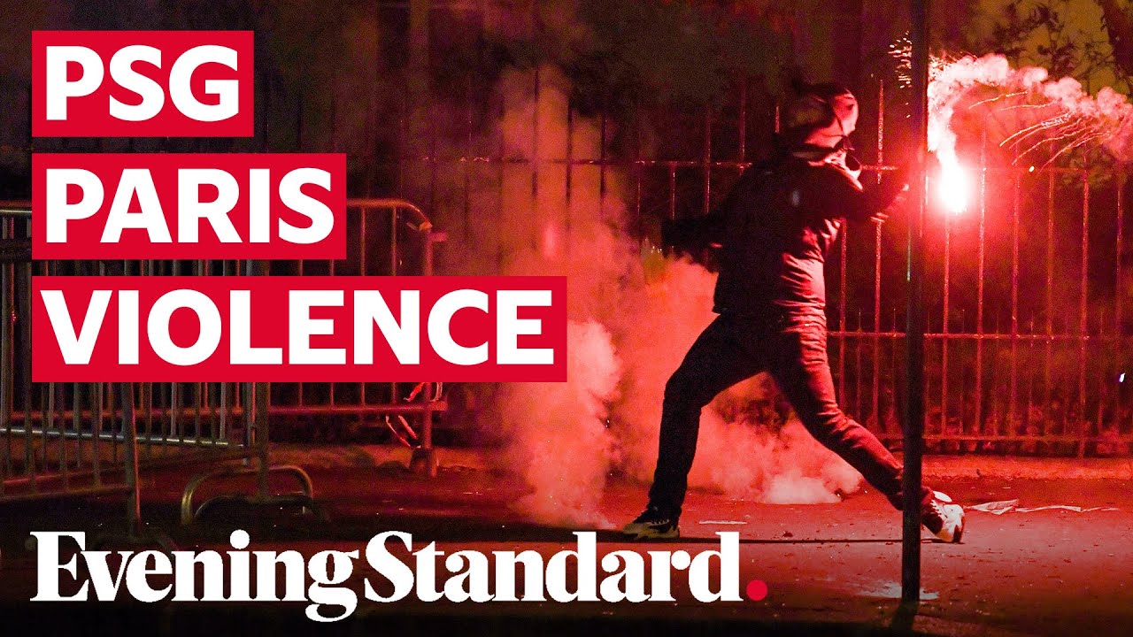 Riots in Paris after PSG suffer defeat in Champions League final - YouTube