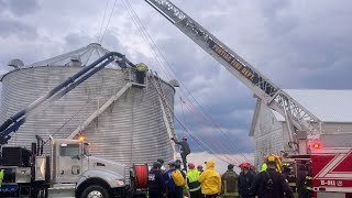 Fire official speaks on dangers of falling into grain bin following rescue