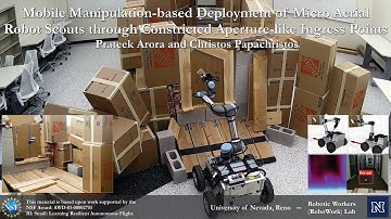 Mobile Manipulation-based Deployment of Micro Aerial Robot Scouts through Constricted Ingress Points