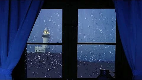 💦 Heavy Storm and Rain Hitting Your Bedroom Window. High Quality Rainstorm Atmosphere Sleep Video