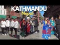 KATHMANDU City PUBLIC HOLIDAY Walk in Main TOURIST Spot in Bright Sunny Day 2023