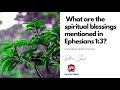 150 What are the spiritual blessings mentioned in Ephesians 1:3? | Patrick Jacob