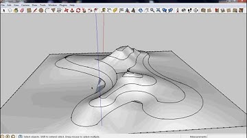 Sketchup 8 - Sandbox Tools - Building Terrain from Contours