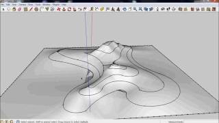 Sketchup 8 - Sandbox Tools - Building Terrain from Contours