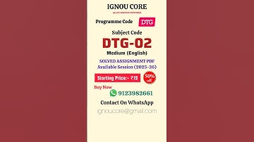DTG 02 Solved Assignment PDF 2025-26 in English, DTG program DTG-02 Solved assignments