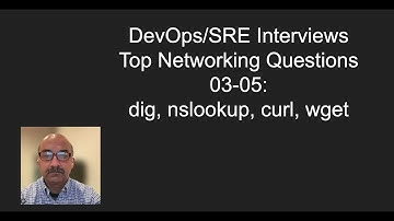 Top Networking Questions for DevOps/SRE Interviews 03-05: dig, nslookup, curl, wget