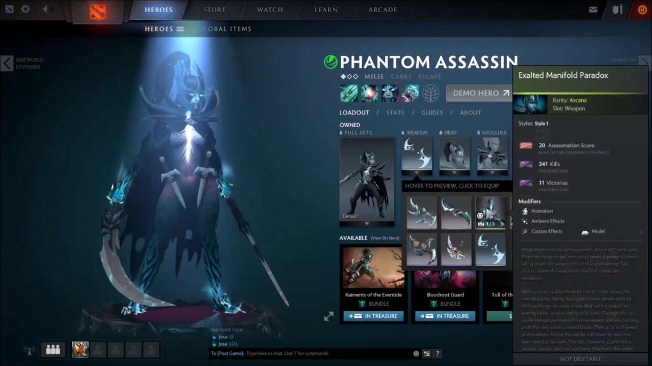 Phantom Assassin Arcana Selalu Teristimewa Youtube