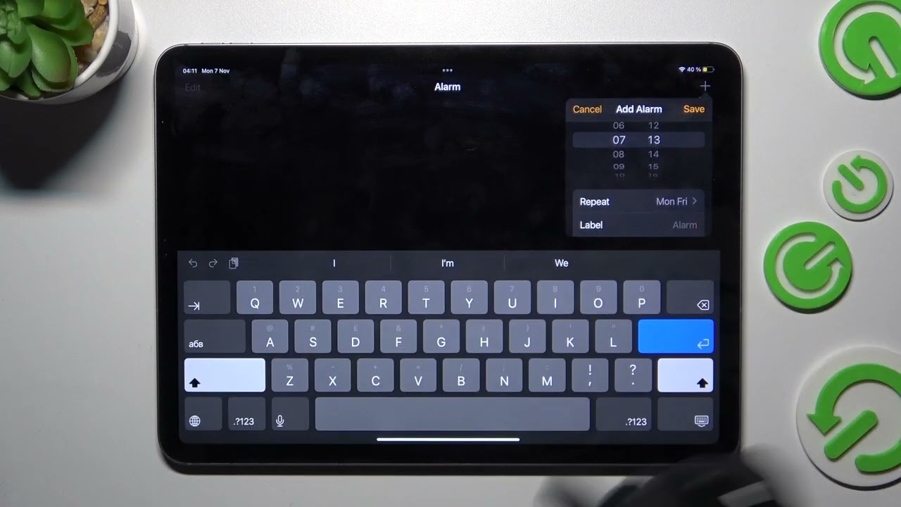 How to Set Up an Alarm Clock on the iPad Pro 11'' 2022