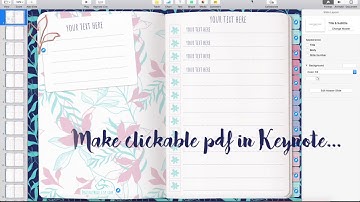 How to make clickable pdf in Keynote