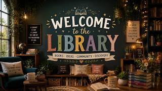 Welcome to the Library | Cozy Library Background | 4K UHD (1 Hour)