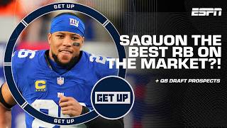 Should the Giants FRANCHISE TAG Saquon Barkley? + QB prospect rankings for the 2024 draft | Get Up