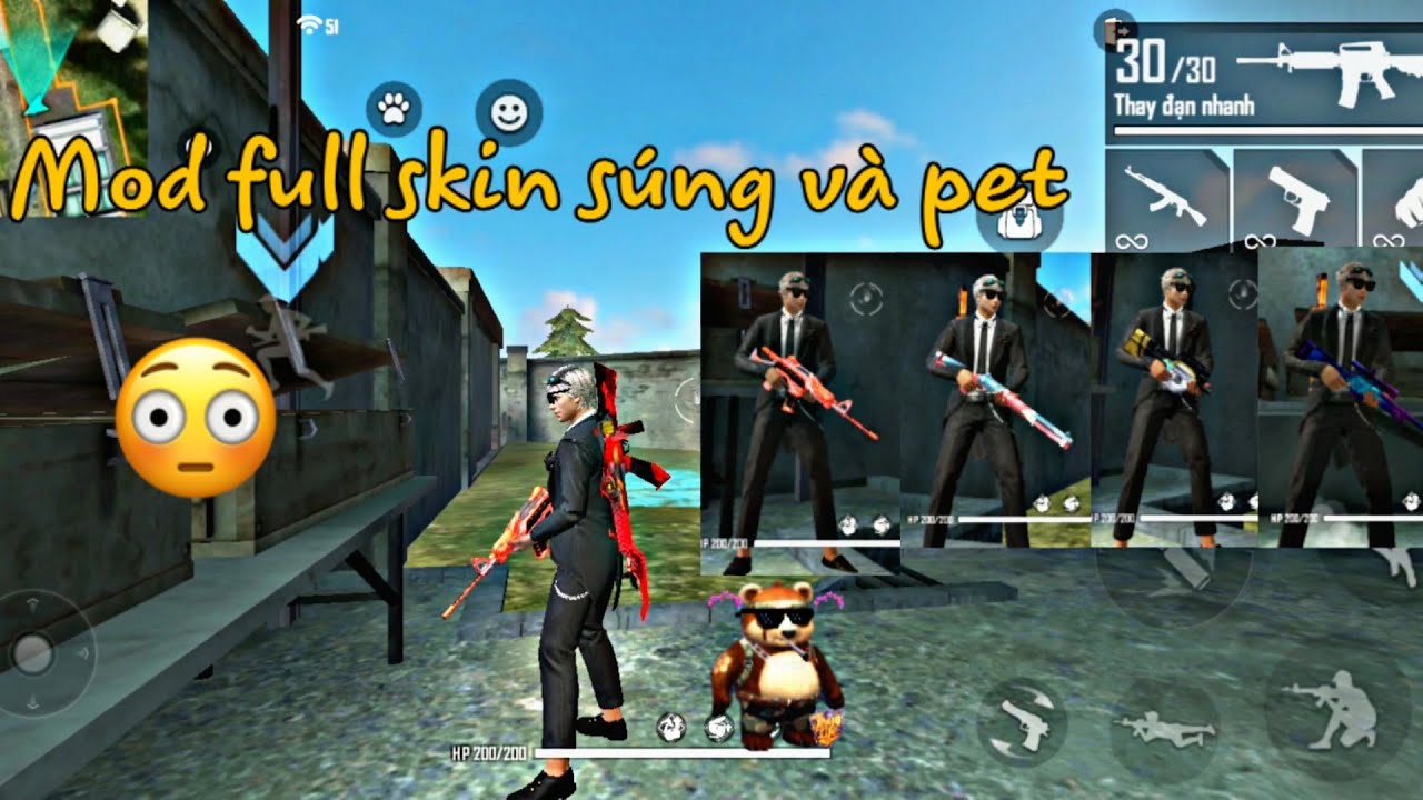 [Free Fire] Hướng dẫn Mod full skin súng và skin pet OB21 v1.47.5 cực