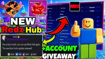 Redz HUB Script Blox Fruit Mobile New UPDATE V2 🔴 FRUIT RAIN, AUTO FARM, RAID, RACE V4, DELTA KRNL